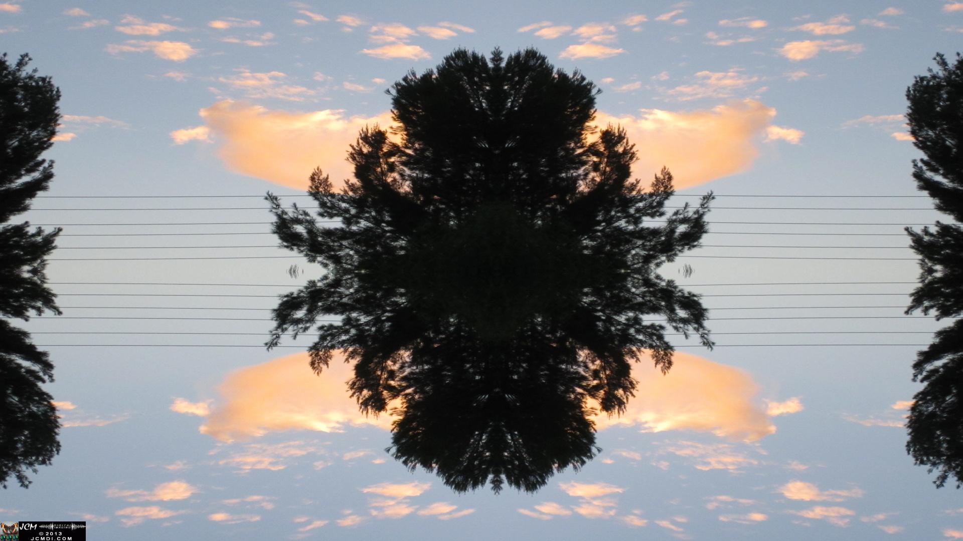 Quadroscopic Angel/Ghost clouds and sunset